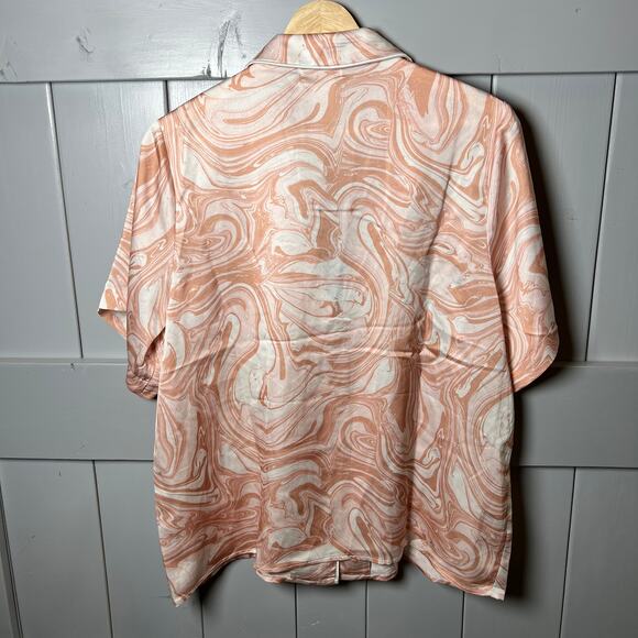 L*Space Nova Marbled Silky Pink Pajama Top Size Large NEW - Picture 6 of 6